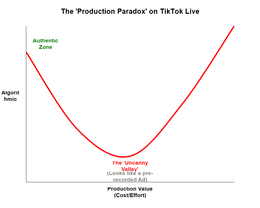 The Production Paradox Curve on TikTok Live